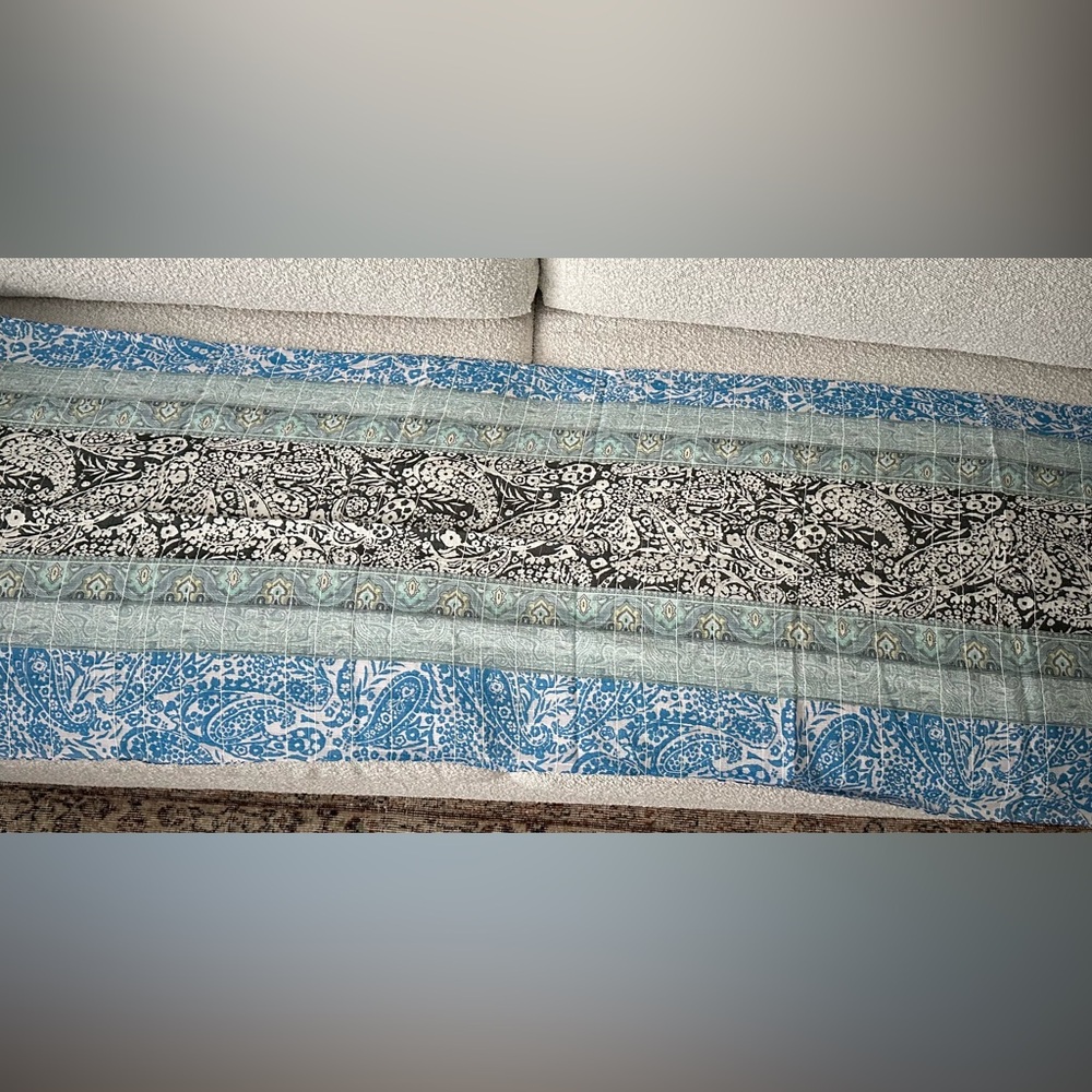 Beautiful blue and black paisley Etro scarf.